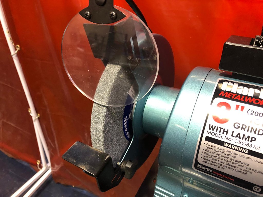 CLARKE Bench Grinder on Stand with Lamp